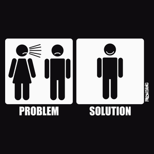 Problem Solution - Singiel - Męska Koszulka Czarna