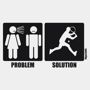 Problem Solution - Squash - Męska Koszulka Biała