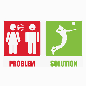 Problem Solution Volleyball - Poduszka Biała