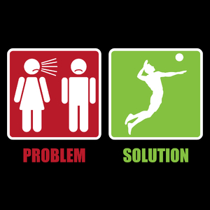 Problem Solution Volleyball - Torba Na Zakupy Czarna