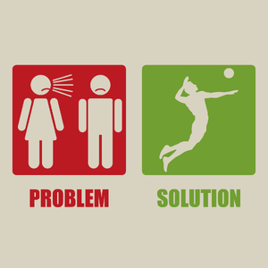 Problem Solution Volleyball - Torba Na Zakupy Natural