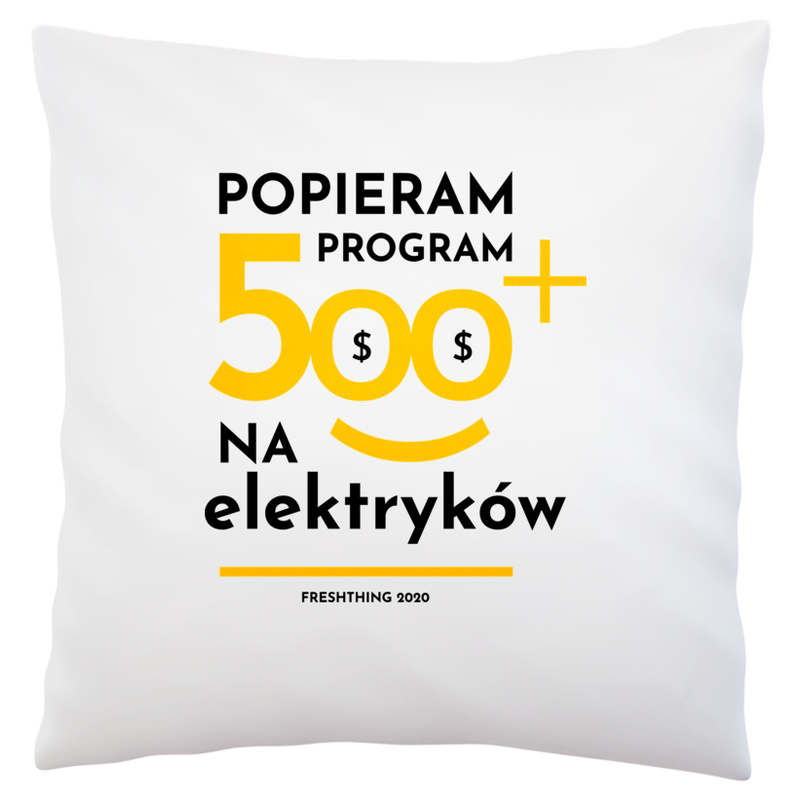 Program 500 Plus Na Elektryków - Poduszka Biała