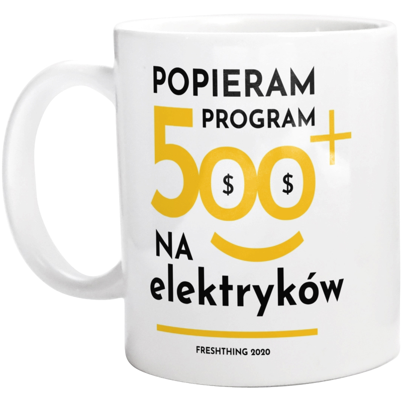 Program 500 Plus Na Elektryków - Kubek Biały