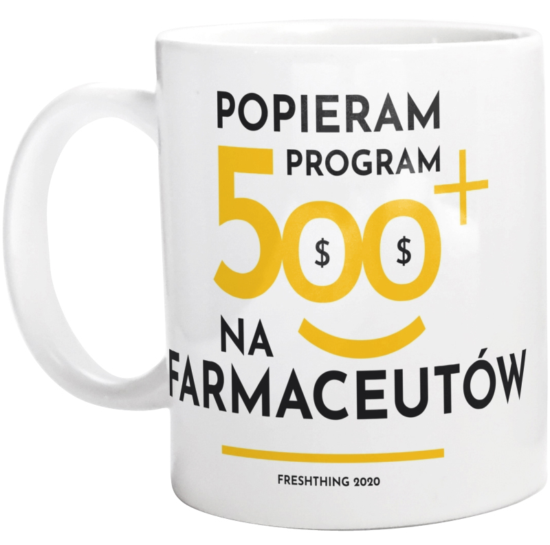 Program 500 Plus Na Farmaceutów - Kubek Biały