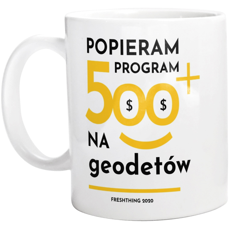 Program 500 Plus Na Geodetów - Kubek Biały