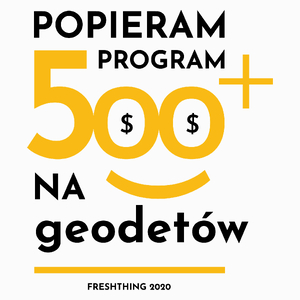 Program 500 Plus Na Geodetów - Poduszka Biała