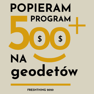 Program 500 Plus Na Geodetów - Torba Na Zakupy Natural
