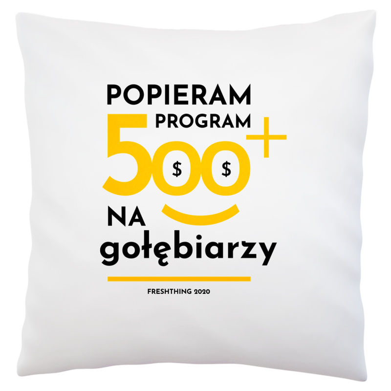 Program 500 Plus Na Gołębiarzy - Poduszka Biała