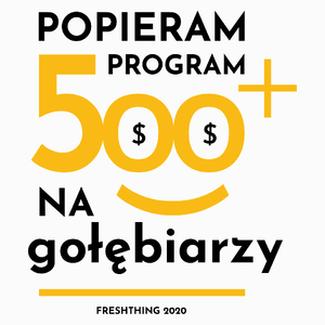 Program 500 Plus Na Gołębiarzy - Poduszka Biała