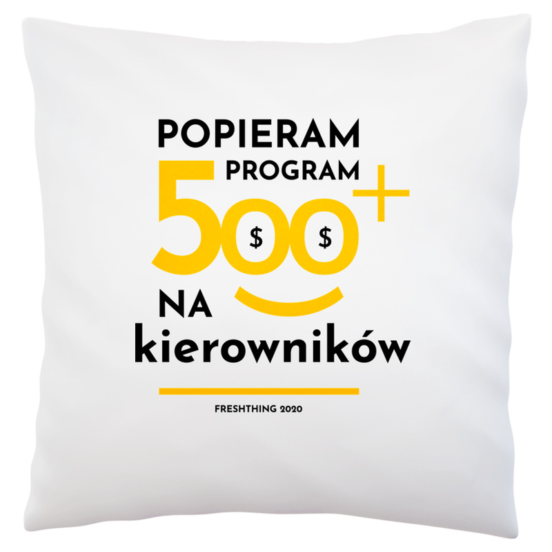 Program 500 Plus Na Kierowników - Poduszka Biała