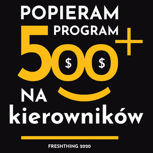 Program 500 Plus Na Kierowników - Męska Bluza Czarna