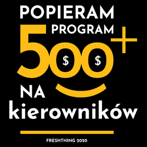 Program 500 Plus Na Kierowników - Torba Na Zakupy Czarna