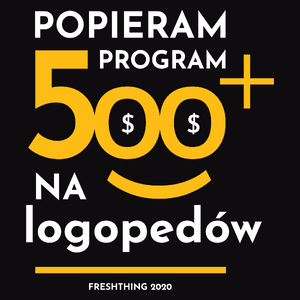 Program 500 Plus Na Logopedów - Męska Bluza Czarna