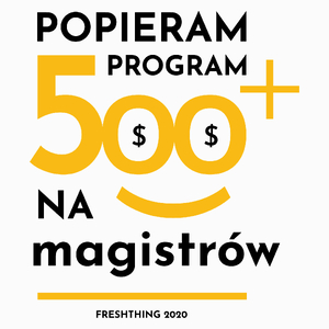 Program 500 Plus Na Magistrów - Poduszka Biała