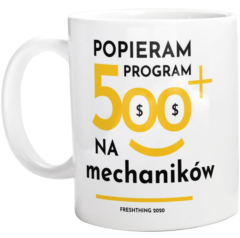 Program 500 Plus Na Mechaników - Kubek Biały