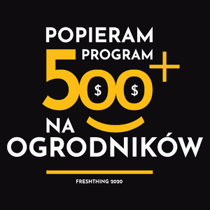 Program 500 Plus Na Ogrodników - Męska Koszulka Czarna