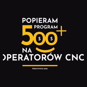 Program 500 Plus Na Operatorów Cnc - Męska Koszulka Czarna