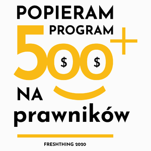 Program 500 Plus Na Prawników - Poduszka Biała