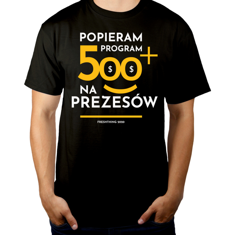 Program 500 Plus Na Prezesów - Męska Koszulka Czarna