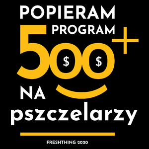 Program 500 Plus Na Pszczelarzy - Torba Na Zakupy Czarna