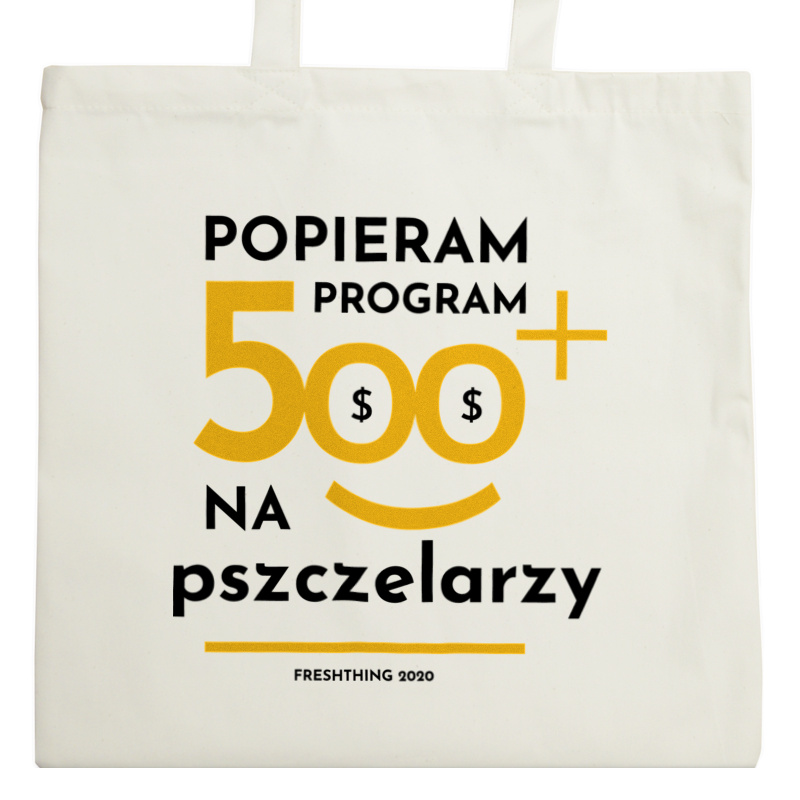 Program 500 Plus Na Pszczelarzy - Torba Na Zakupy Natural