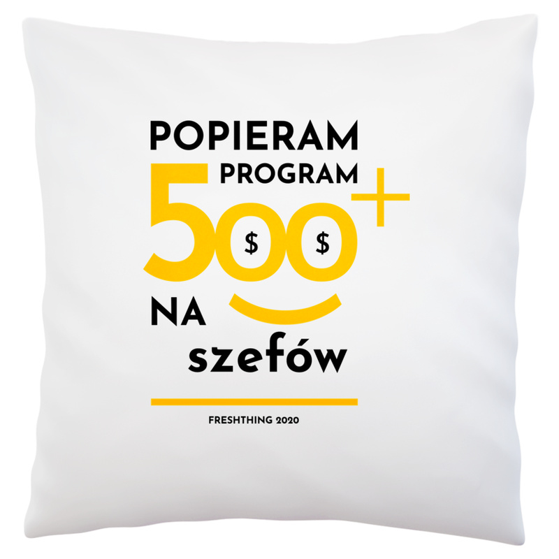 Program 500 Plus Na Szefów - Poduszka Biała