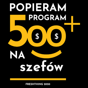 Program 500 Plus Na Szefów - Torba Na Zakupy Czarna