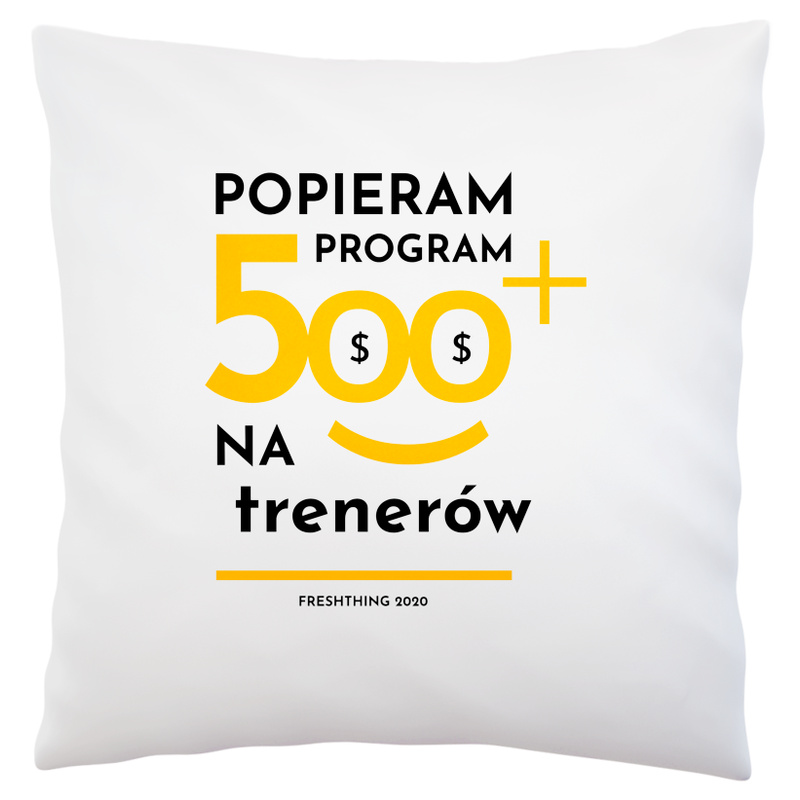 Program 500 Plus Na Trenerów - Poduszka Biała