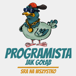 Programista Jak Gołąb - Męska Koszulka Biała