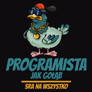 Programista Jak Gołąb - Męska Koszulka Czarna