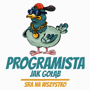 Programista Jak Gołąb - Poduszka Biała