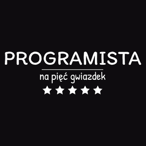 Programista Na 5 Gwiazdek - Męska Bluza Czarna