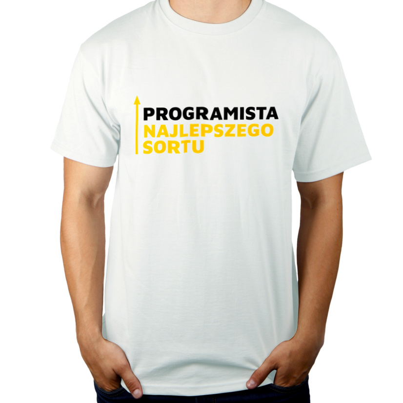 Programista Najlepszego Sortu - Męska Koszulka Biała