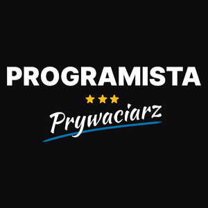 Programista Prywaciarz - Męska Bluza Czarna