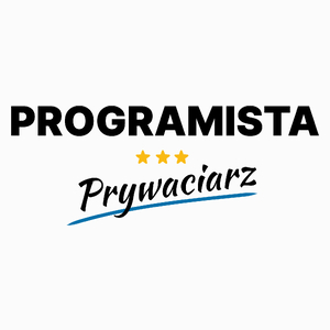 Programista Prywaciarz - Poduszka Biała