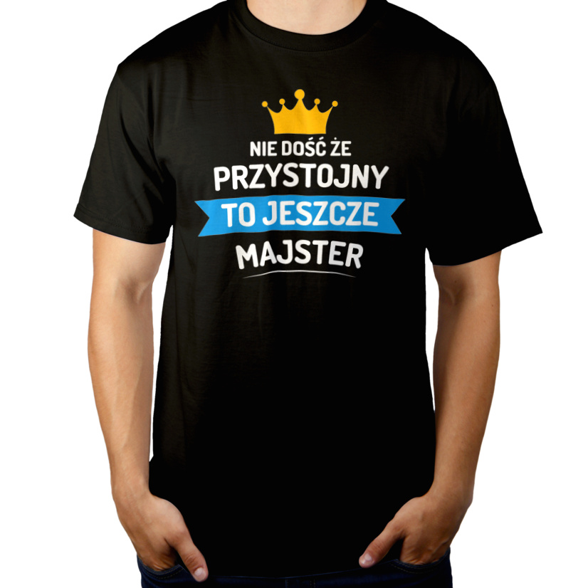 Przystojny Majster - Męska Koszulka Czarna