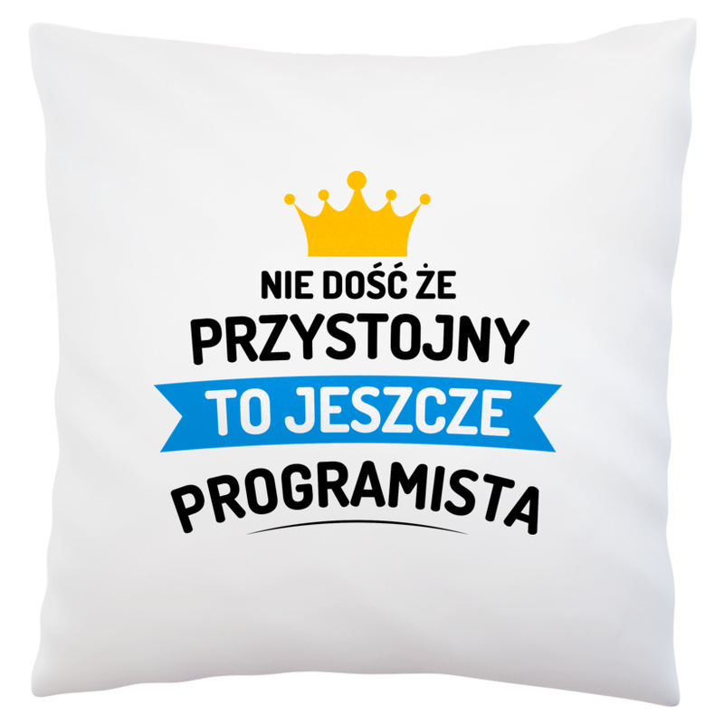 Przystojny Programista - Poduszka Biała