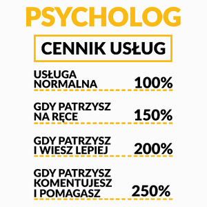Psycholog - Cennik Usług - Poduszka Biała