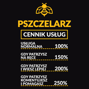 Pszczelarz - Cennik Usług - Męska Bluza z kapturem Czarna