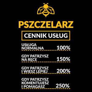 Pszczelarz - Cennik Usług - Torba Na Zakupy Czarna