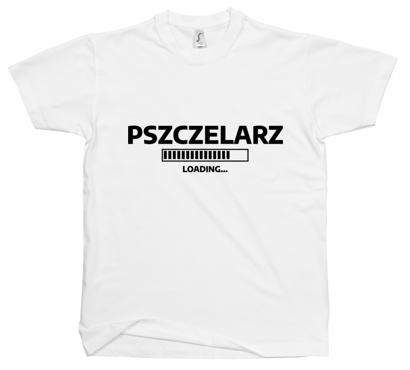 Pszczelarz Loading - Męska Koszulka Biała