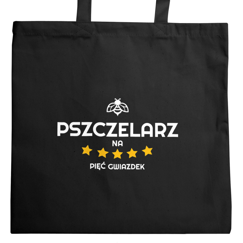 Pszczelarz Na 5 Gwiazdek - Torba Na Zakupy Czarna