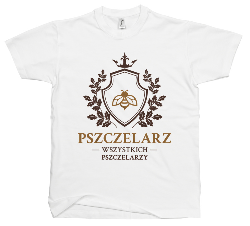 Pszczelarz Wszystkich Pszczelarzy - Męska Koszulka Biała