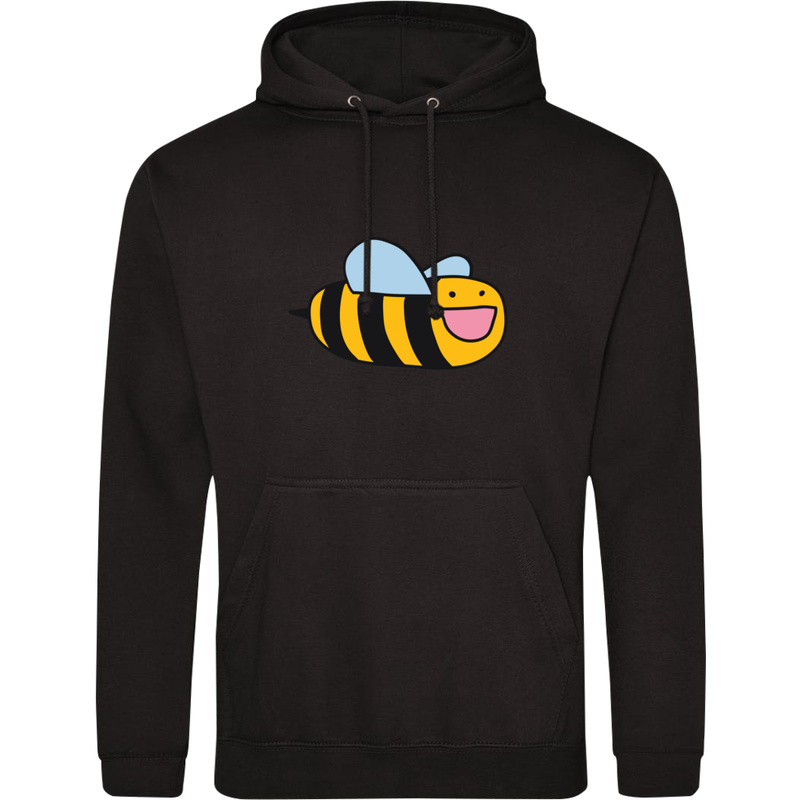 Pszczoła - Męska Bluza z kapturem Czarna