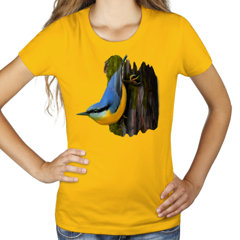 Ptak Kowalik - Damska Koszulka Żółta
