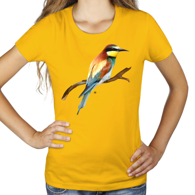 Ptak Żołna - Damska Koszulka Żółta