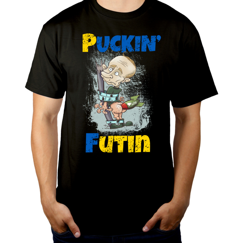 Puck Futin Love - Męska Koszulka Czarna