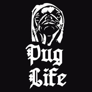 Pug Life - Męska Bluza Czarna