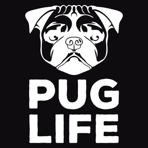 Pug Life - Męska Bluza z kapturem Czarna