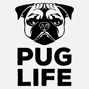 Pug Life - Damska Koszulka Biała